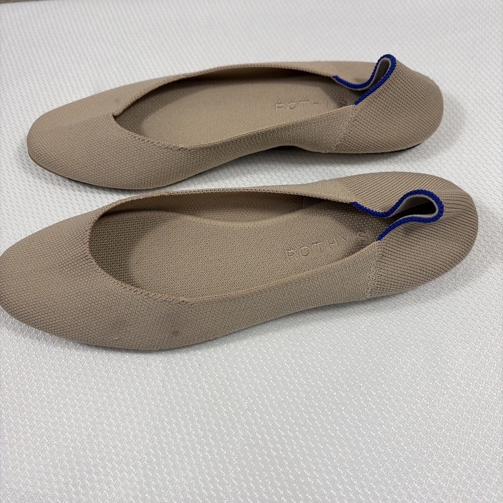 Rothy's THE FLAT Round Toe Ballet Flats Women's Size 9.5 Shoes Cream Color - Picture 4 of 8